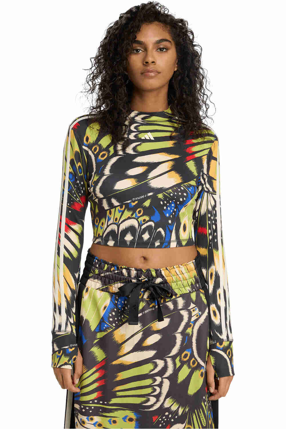 adidas camisetas fitness mujer X FARM RIO vista frontal