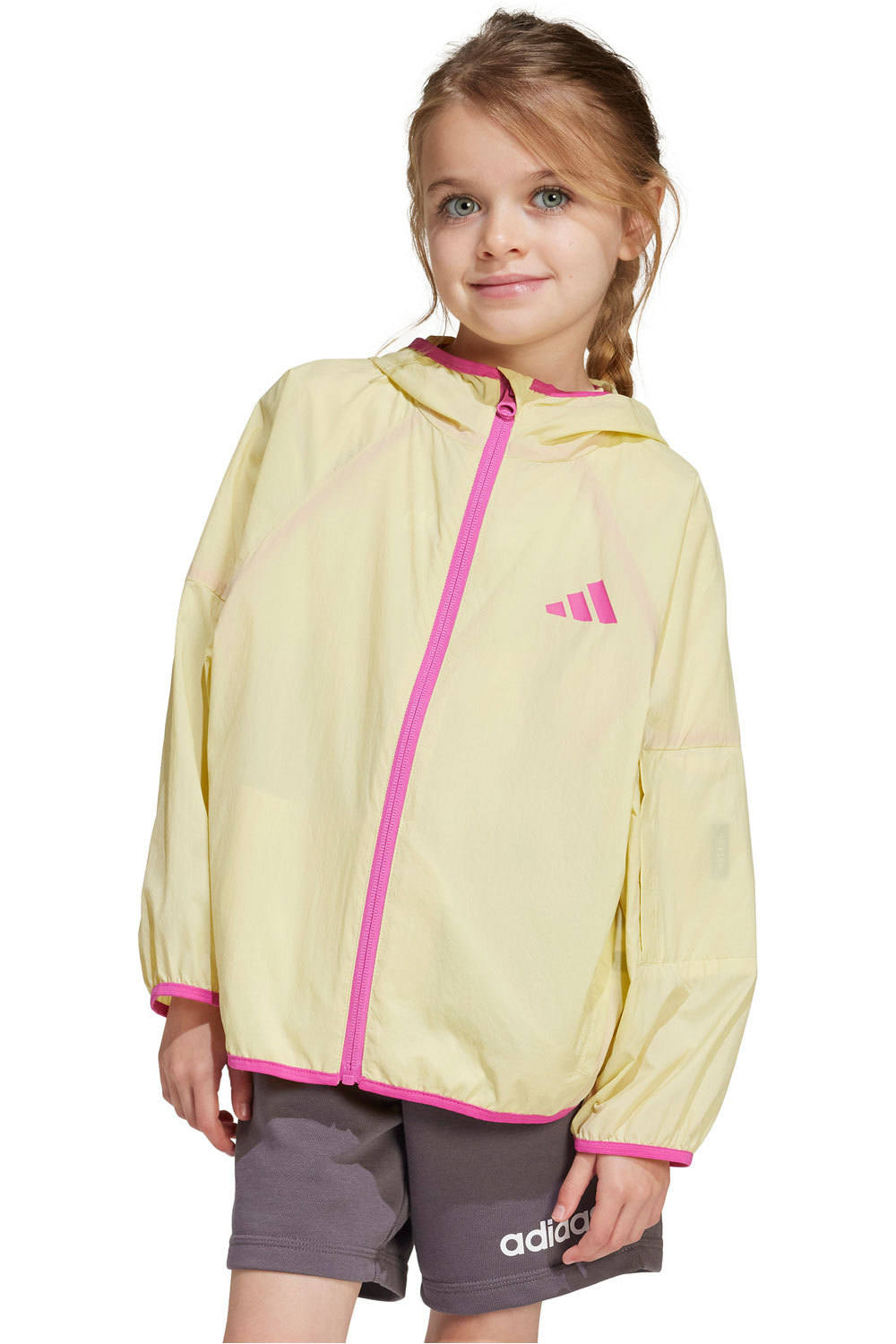 adidas chamarra niño Lightweight Windbreaker Kids vista frontal