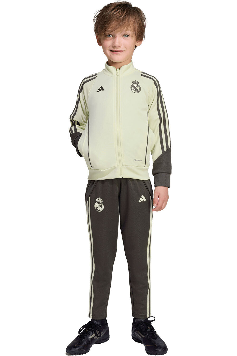 adidas chandal fútbol de equipos oficiales niño REAL MADRID 25/26 TIRO25 vista frontal
