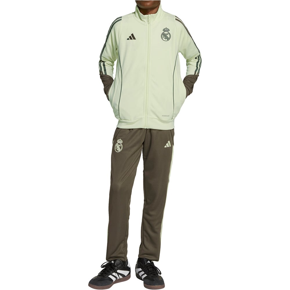 adidas chandal fútbol de equipos oficiales niño R.MADRID 26 TK SUIT Y AMVE vista frontal