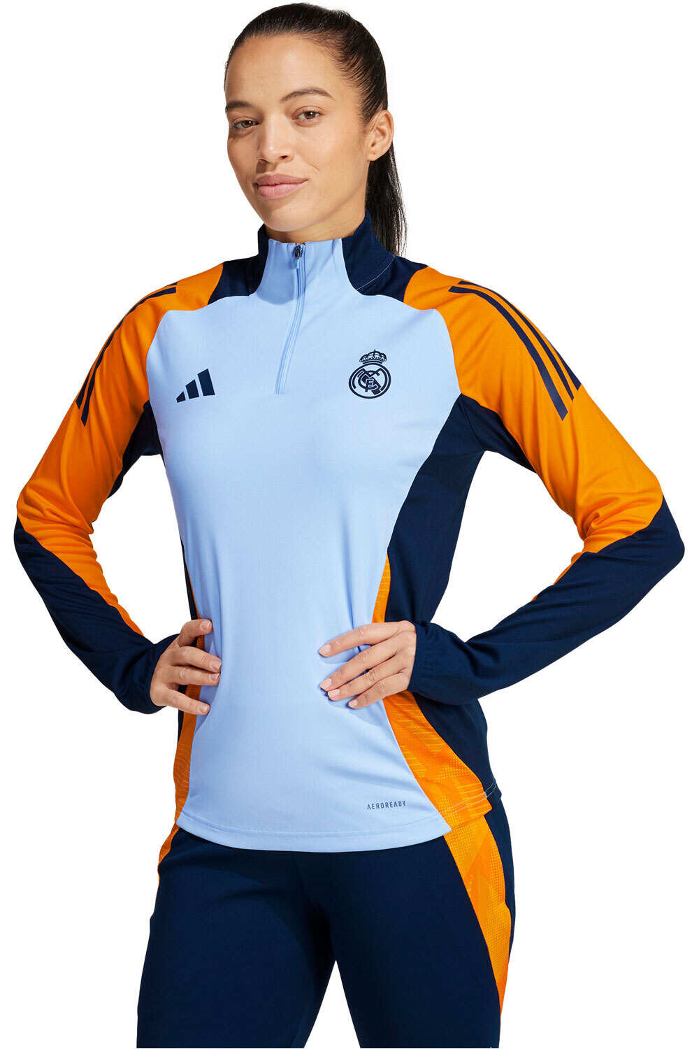 adidas chandal fútbol de equipos oficiales R.MADRID 25 TR TOP W vista frontal