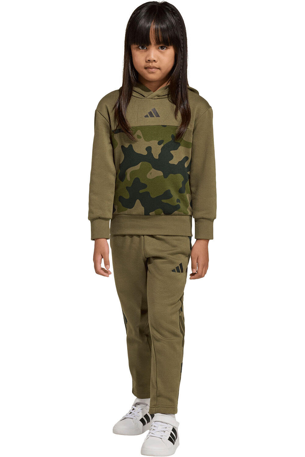 adidas chándal junior CAMUFLAJE SEASONAL ESSENTIALS vista frontal