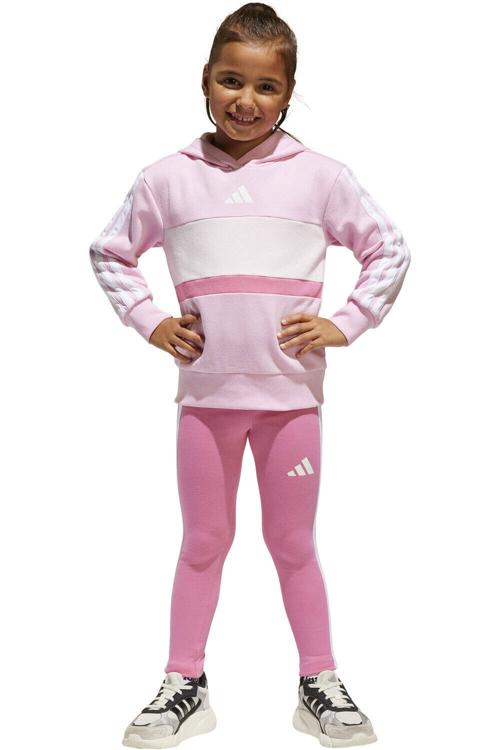 adidas chándal junior niña LG 3S TIB FL ST vista frontal