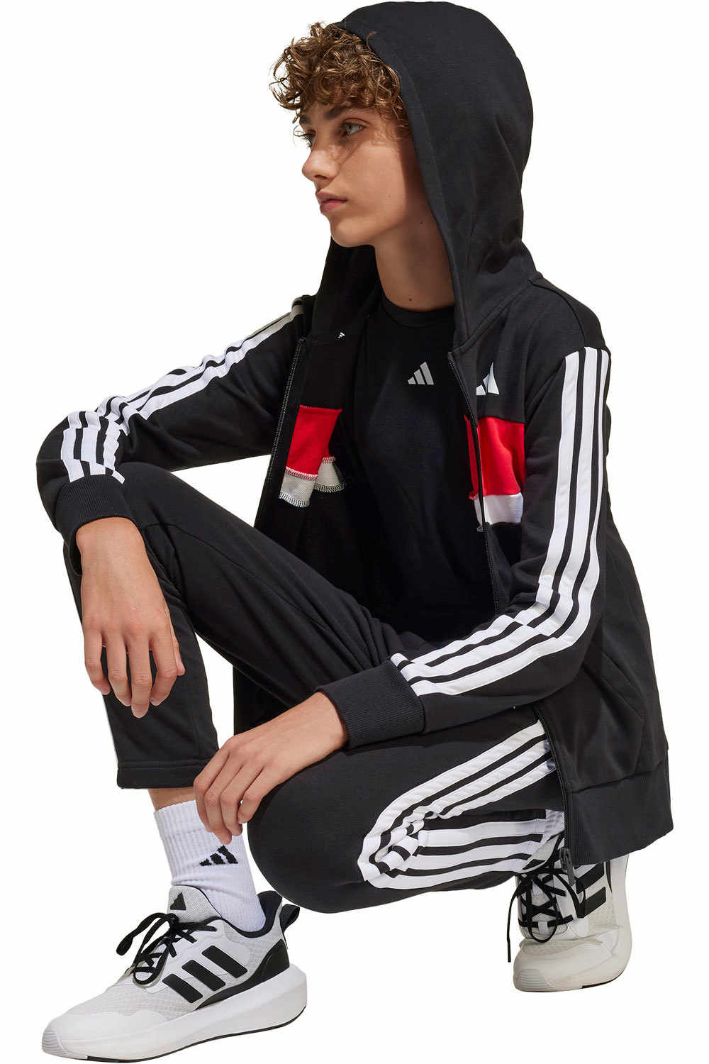 adidas chándal niño J 3S TIB FT TS vista detalle