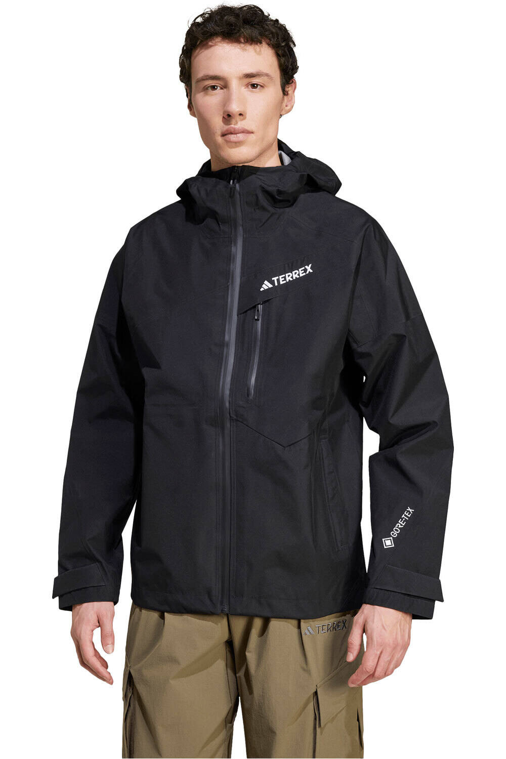 adidas chaqueta impermeable hombre TERREX TECHROCK 3 LAYER vista frontal