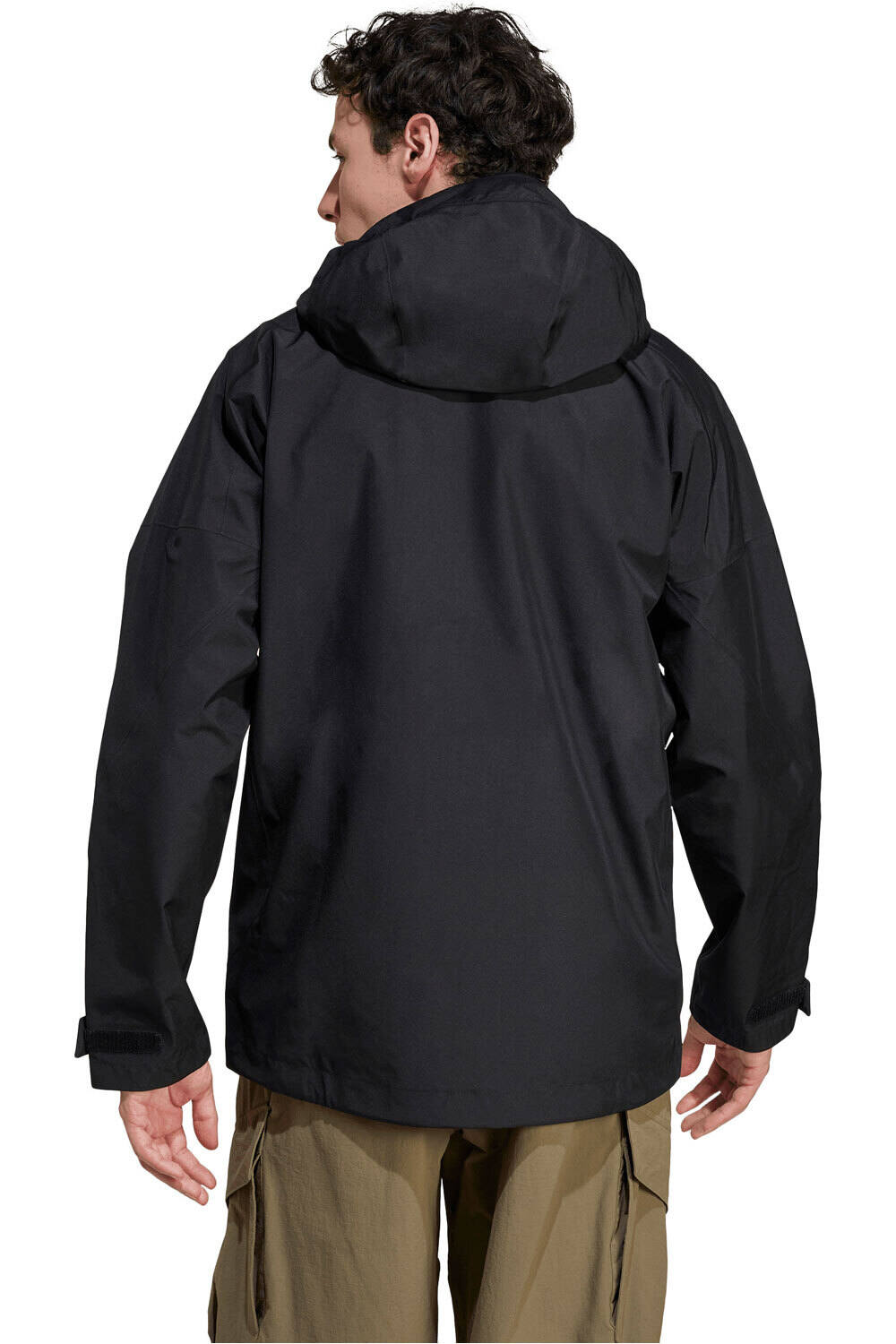 adidas chaqueta impermeable hombre TERREX TECHROCK 3 LAYER vista trasera
