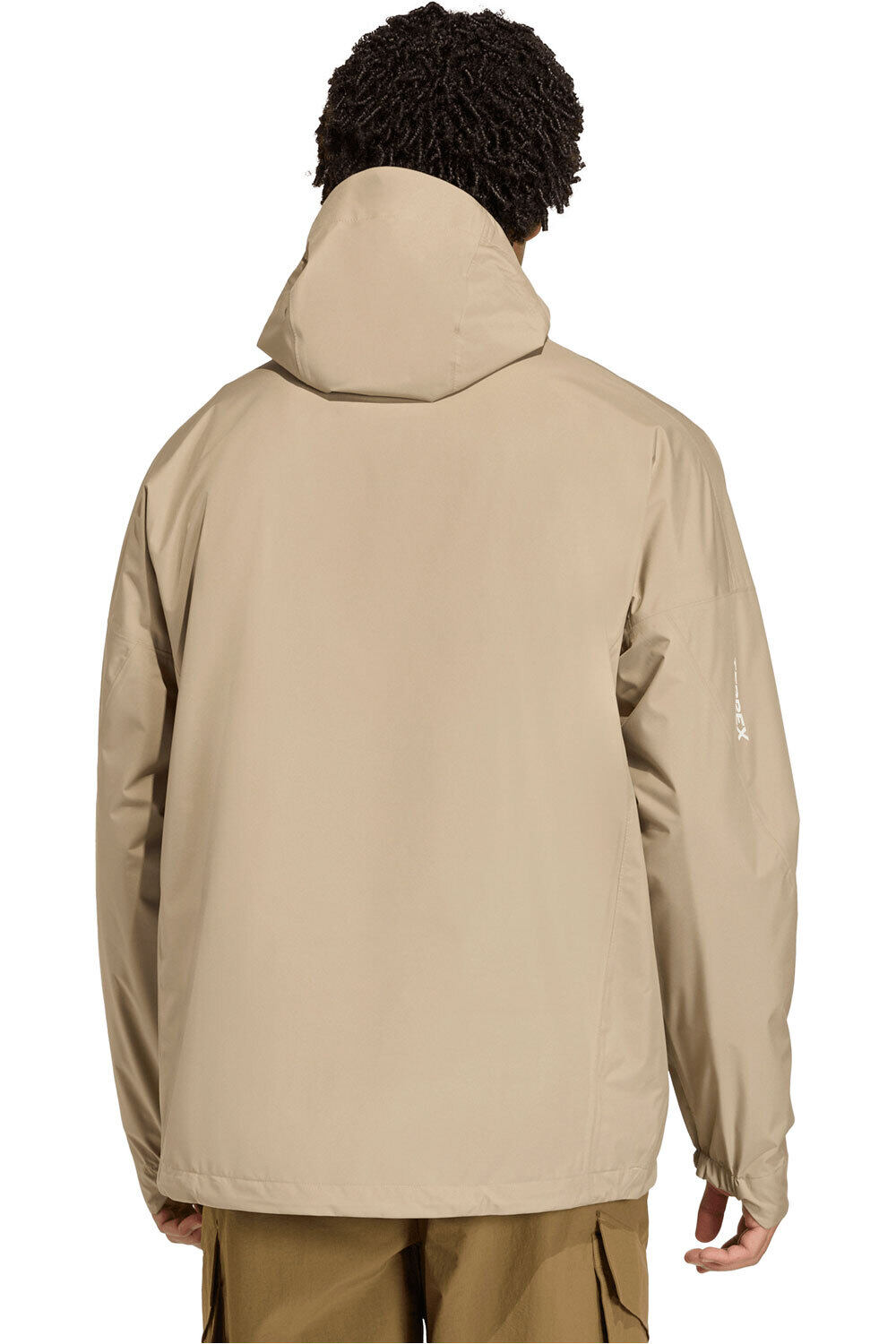 adidas chaqueta impermeable hombre TERREX XPLORIC 2.5 LAYER CLIMAPROOF vista trasera