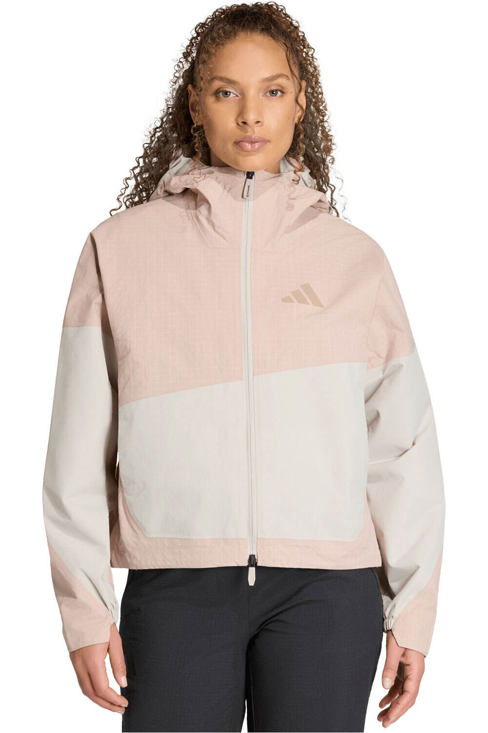 adidas chaqueta impermeable mujer TERREX XPLORIC 2 LAYER CLIMAPROOF vista frontal
