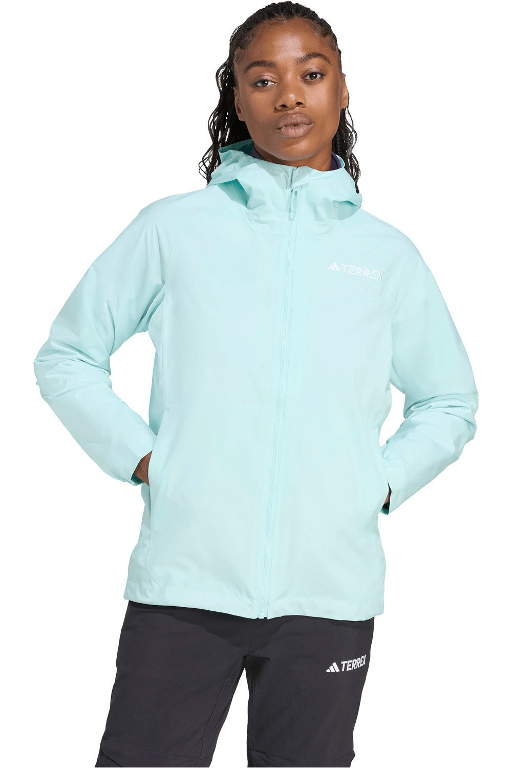 adidas chaqueta impermeable mujer W MT 2L RAIN JK vista frontal