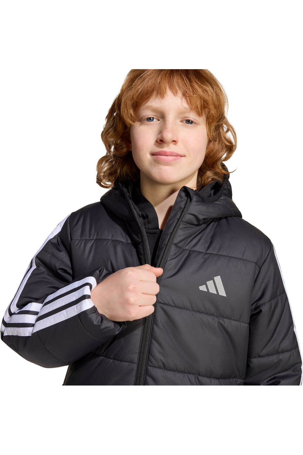 adidas chaqueta niño ESSENTIALS 3 STRIPES vista detalle