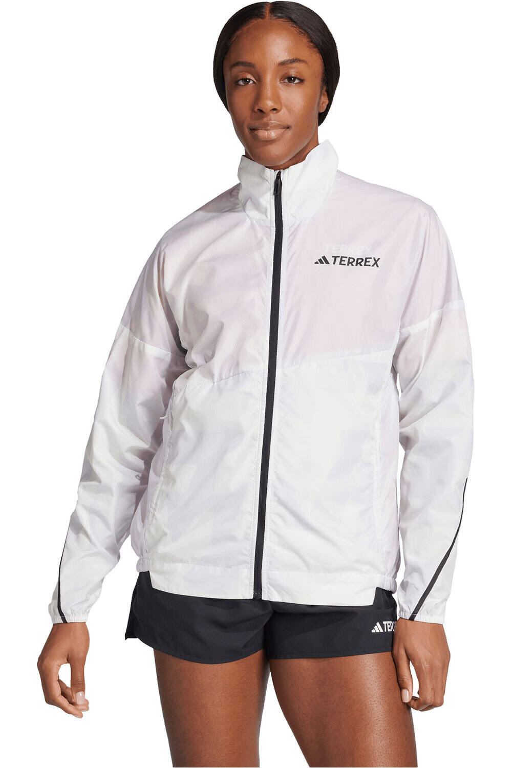 adidas CHAQUETA TRAIL RUNNING MUJER TERREX MULTI PRINTED WIND vista frontal