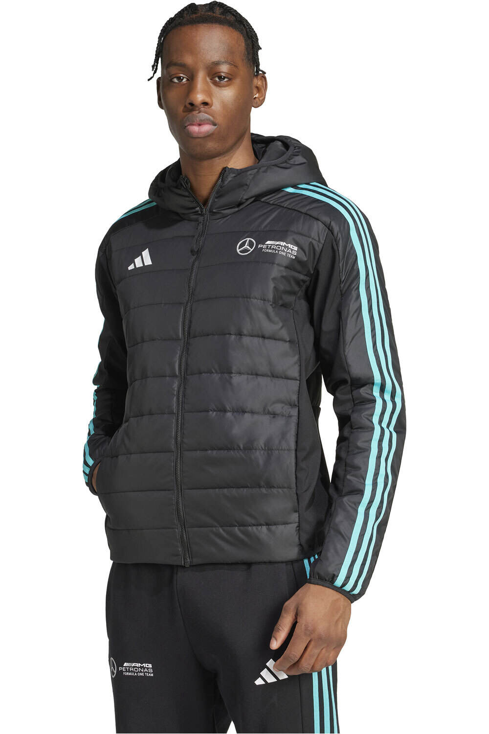 adidas chaquetas hombre MERCEDES AMG PETRONAS F1 TEAM DNA vista frontal