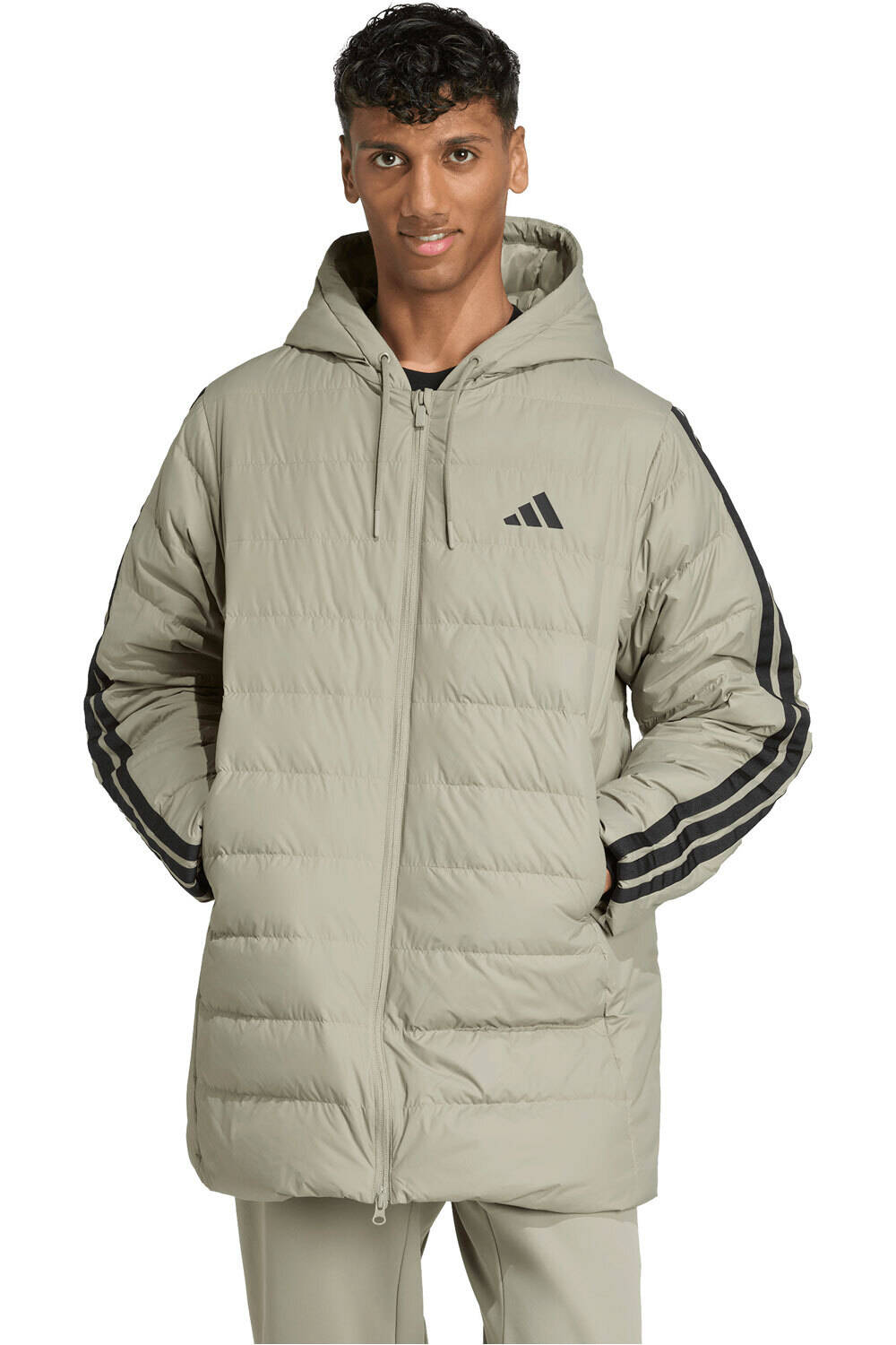 adidas chaquetas hombre Parka plumn capucha Ess CLIMAWARM 3S vista frontal
