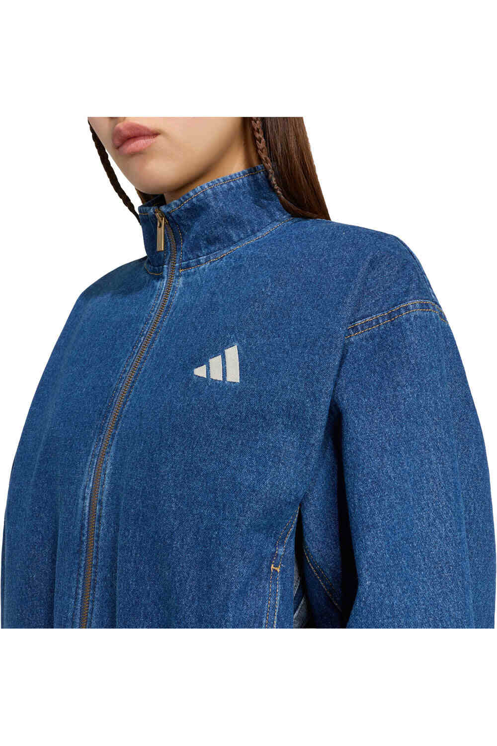 adidas chaquetas mujer Chaqueta Stadium Washed Denim vista detalle