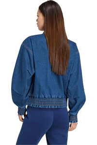 adidas chaquetas mujer Chaqueta Stadium Washed Denim vista trasera