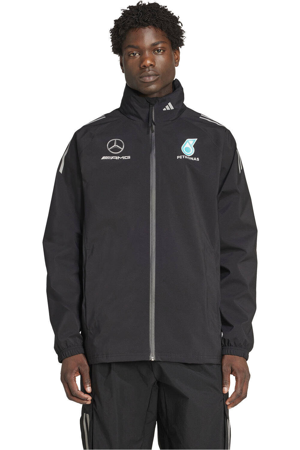adidas chubasquero hombre MERCEDES AMG PETRONAS MECHANICS vista frontal