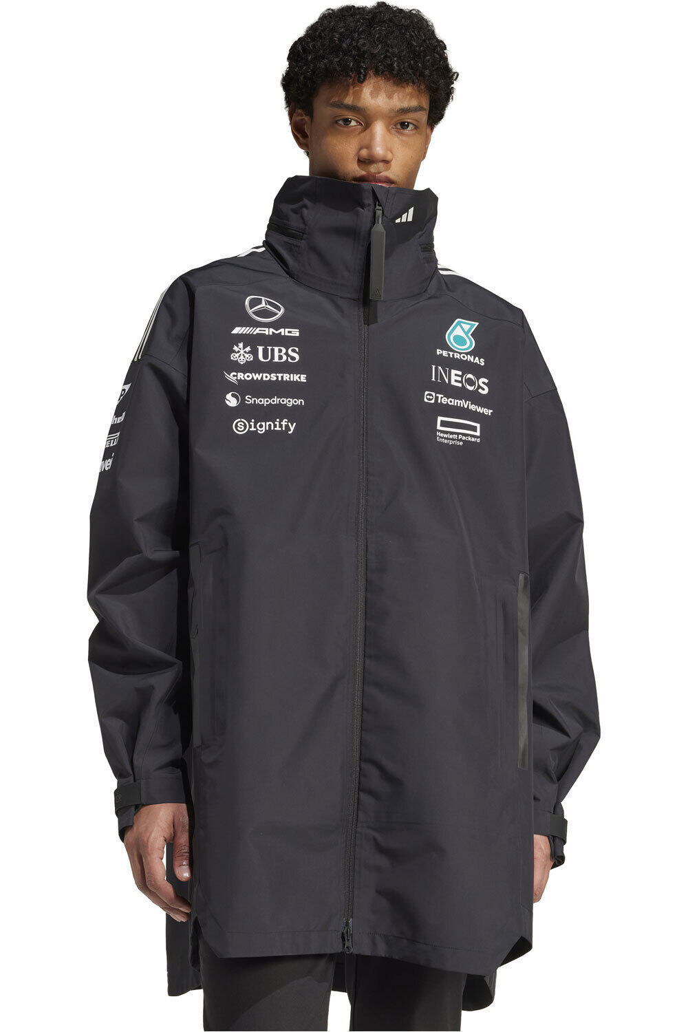 adidas chubasquero hombre MERCEDES F1 TEAM MYSHELTER vista frontal