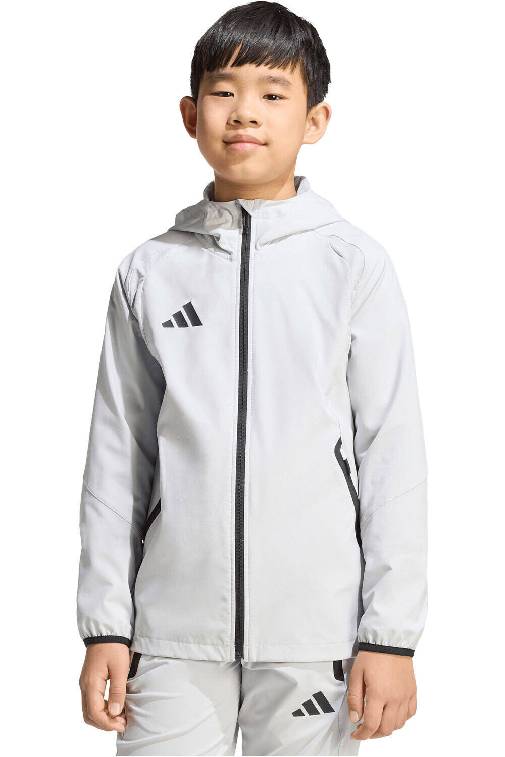 adidas chubasquero niño Cortavientos Tiro Travel vista frontal