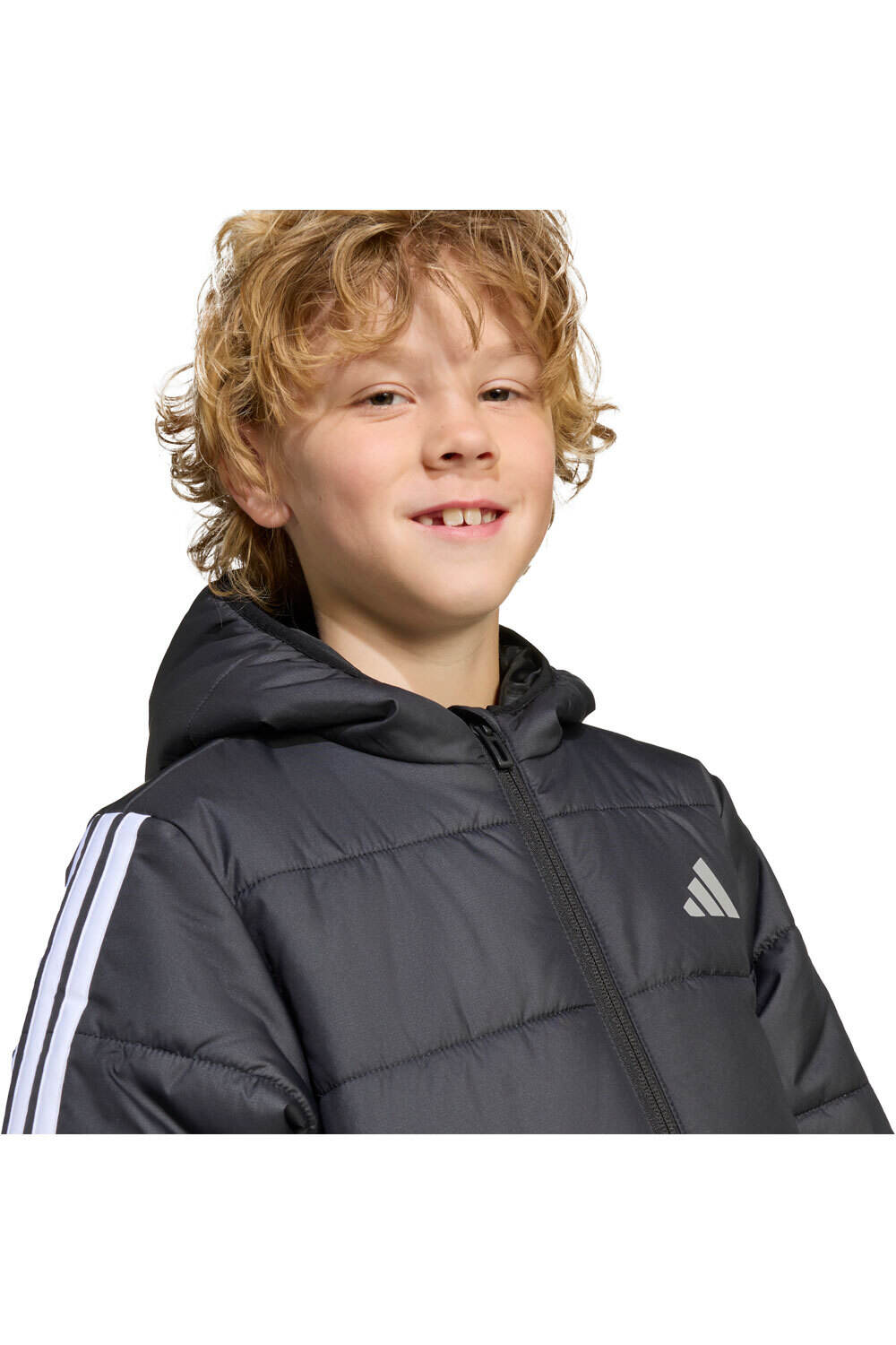 adidas chubasquero niño ESSENTIALS 3 STRIPES vista detalle