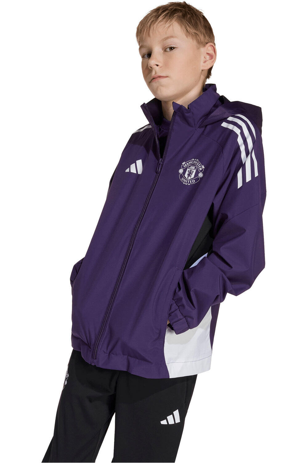 adidas chubasquero y chaquetones entrenamiento fútbol niño M.UNITED 26 AW JKT Y vista detalle