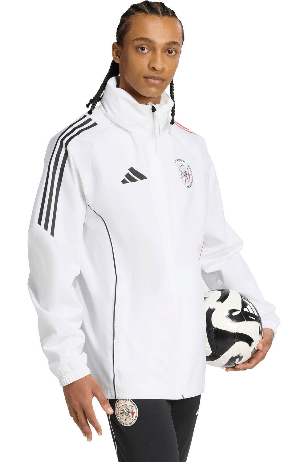 adidas chubasqueros y chaquetones entrenamiento fútbol AJAX AMSTERDAM 25/26 vista detalle