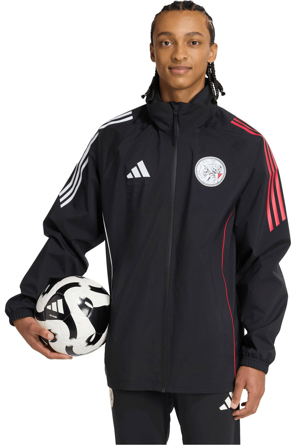 adidas chubasqueros y chaquetones entrenamiento fútbol AJAX AMSTERDAM 25/26 vista frontal