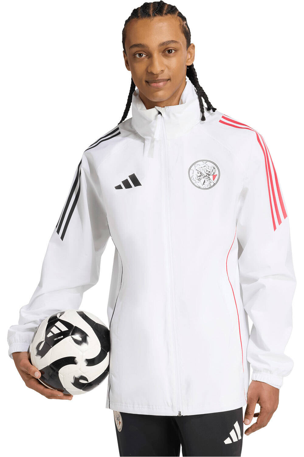 adidas chubasqueros y chaquetones entrenamiento fútbol AJAX AMSTERDAM 25/26 vista frontal