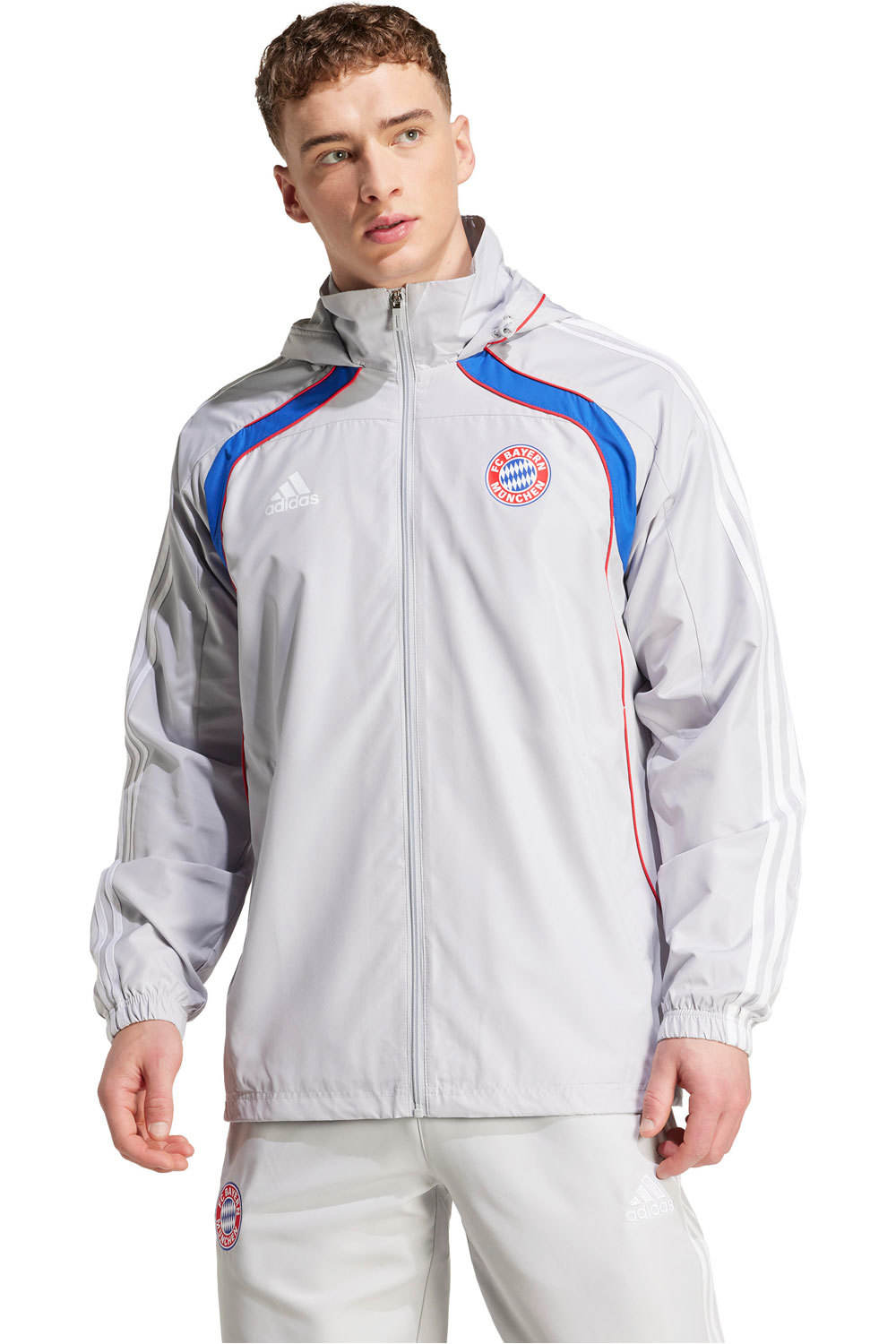 adidas chubasqueros y chaquetones entrenamiento fútbol B.MUNICH 25 UBP WB vista frontal