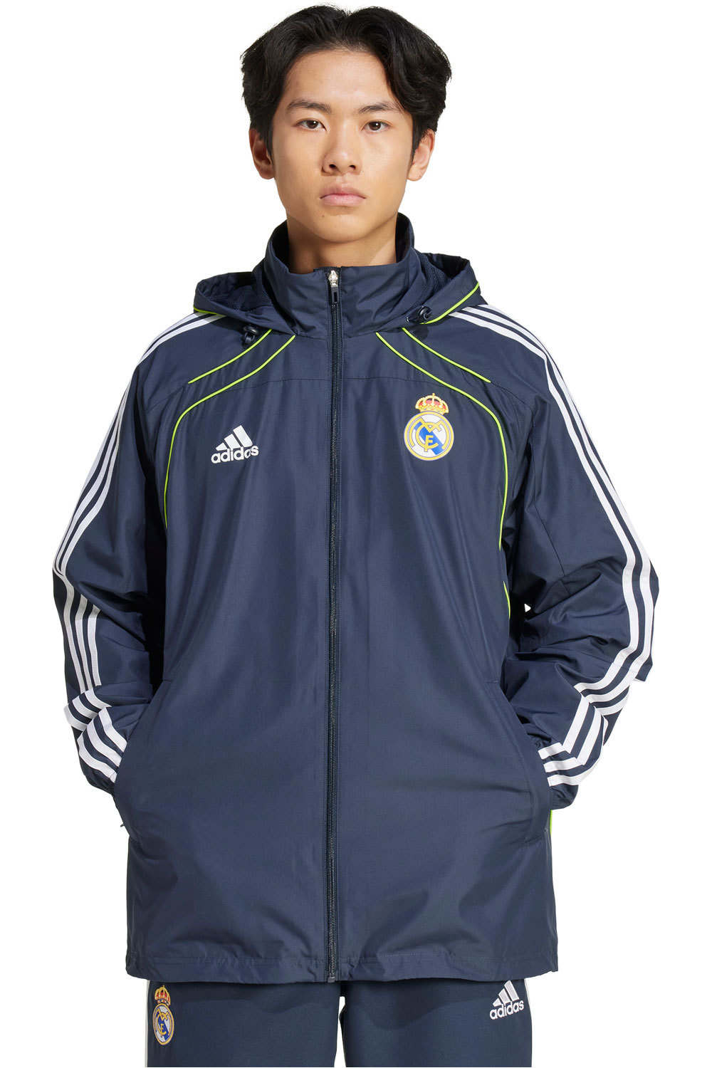 adidas chubasqueros y chaquetones entrenamiento fútbol Cortavientos UBP del Real Madrid vista frontal