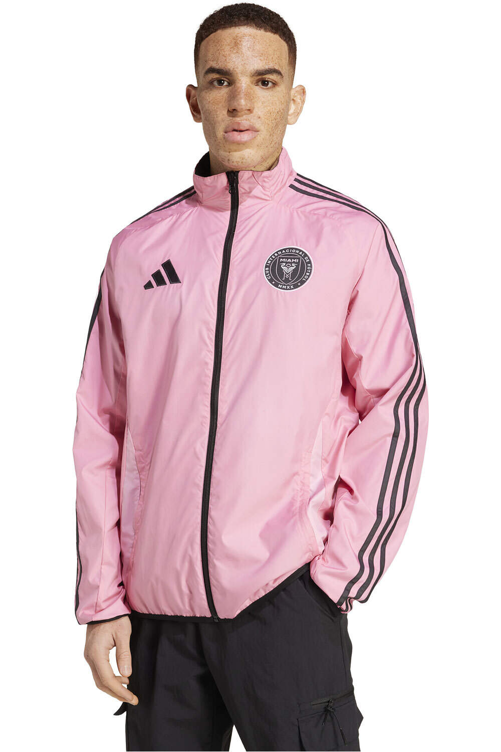 adidas chubasqueros y chaquetones entrenamiento fútbol INTER MIAMI 25 ANTHEM JKT vista frontal