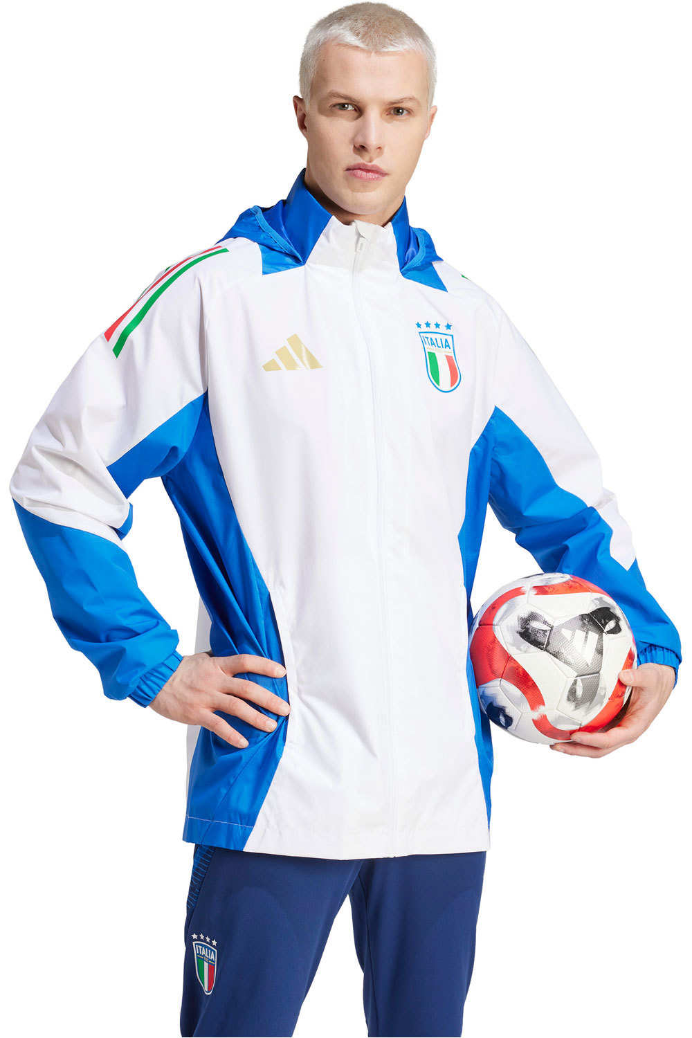 adidas chubasqueros y chaquetones entrenamiento fútbol Tiro 24 Competition All-Weather Italia vista detalle
