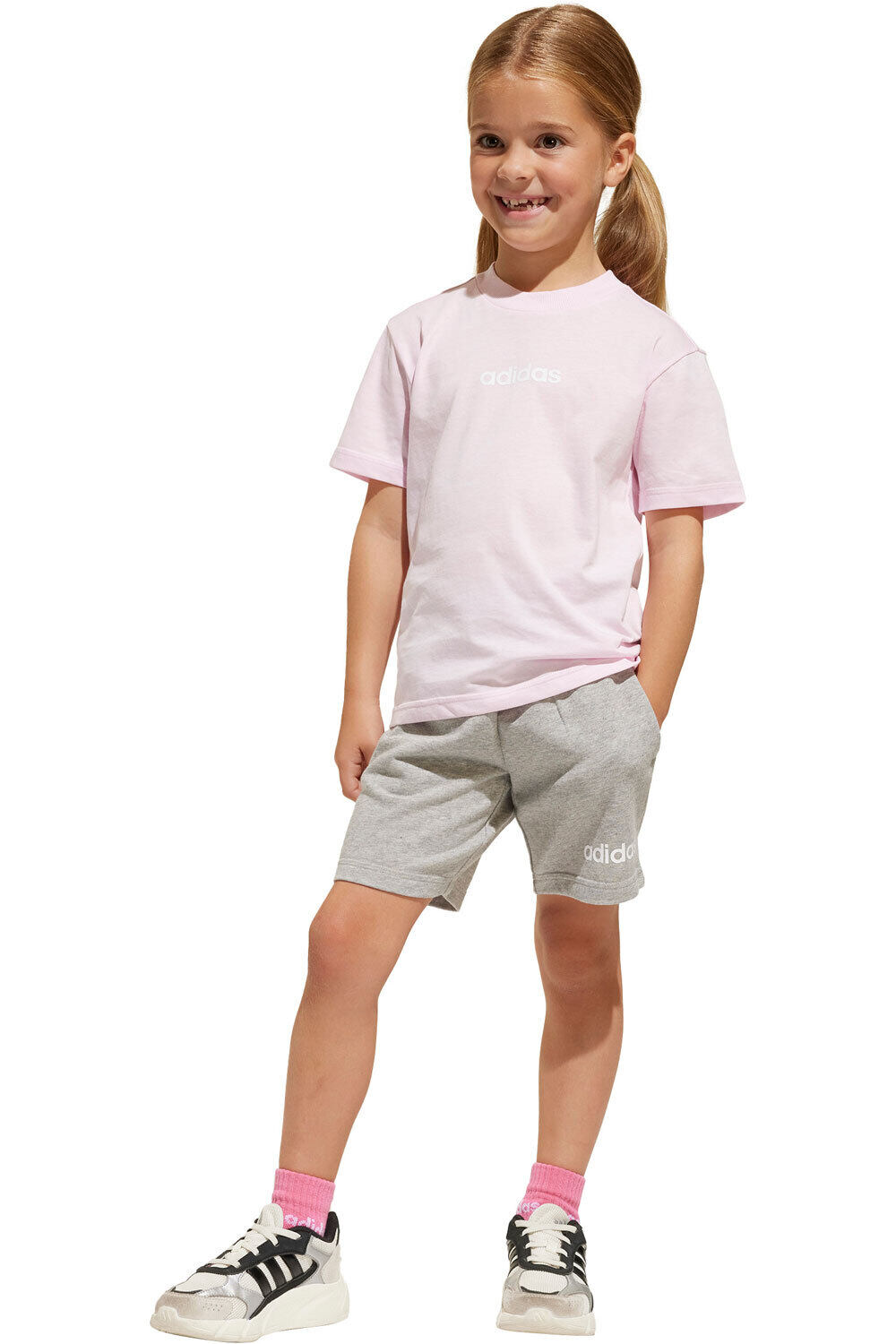 adidas conjunto junior LK LIN T-SET vista frontal