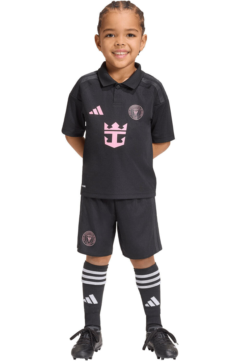 adidas equipación fútbol niño 2 INFANTIL INTER MIAMI 26/27 MESSI vista frontal