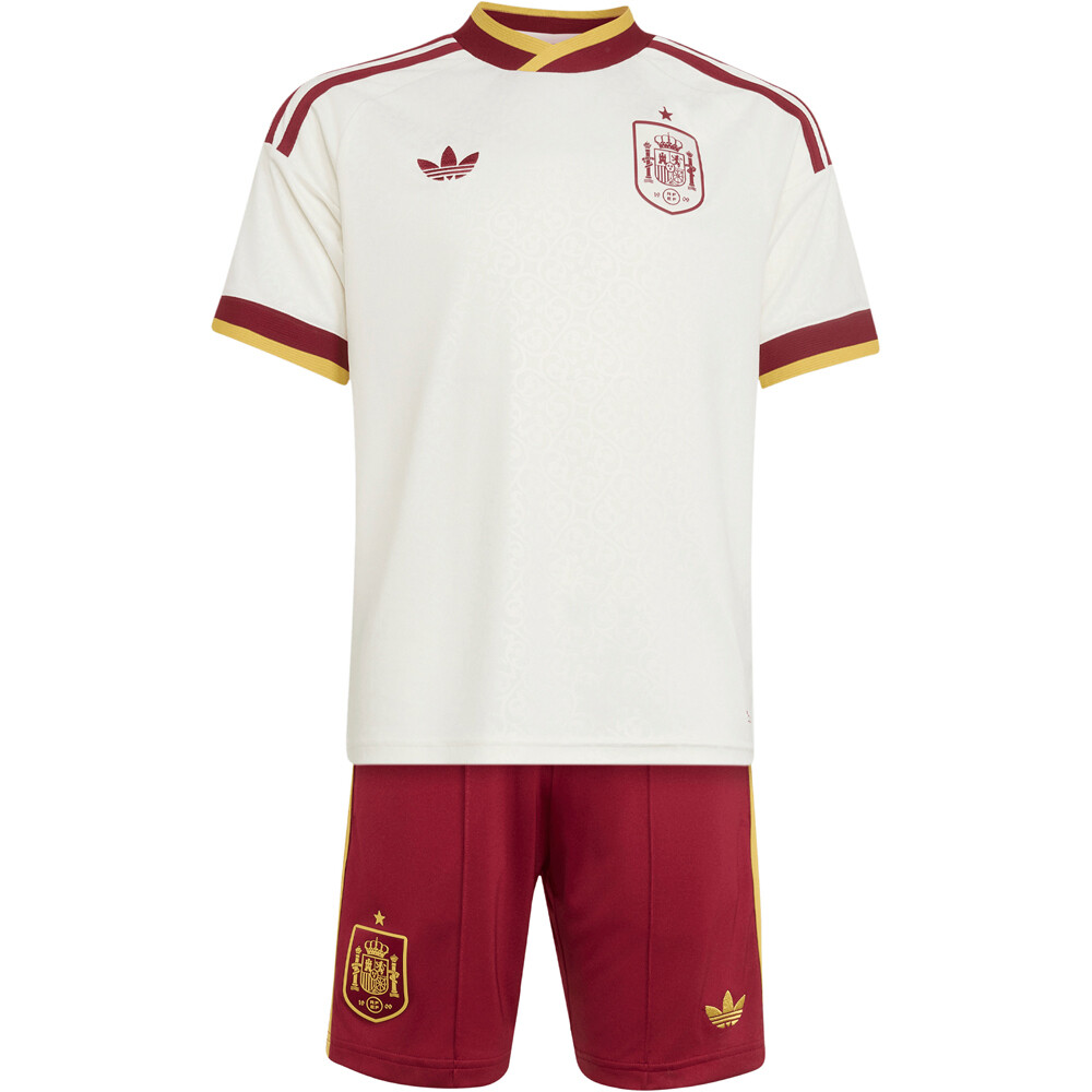 adidas equipación fútbol niño ESPAA 26 A YOUTHKIT vista frontal