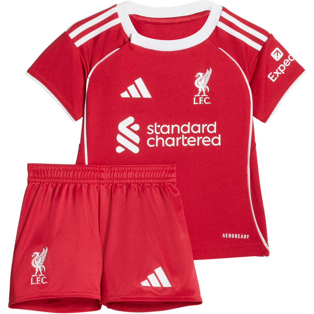 adidas equipación fútbol niño LIVERPOOL FC 25/26 HOME BABY KIDS vista frontal