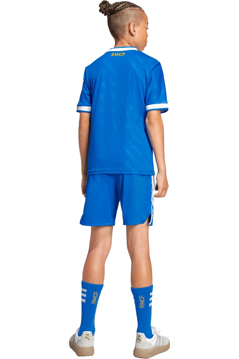 adidas equipación fútbol niño R.MADRID 26 3 Y KIT BLAZ vista trasera