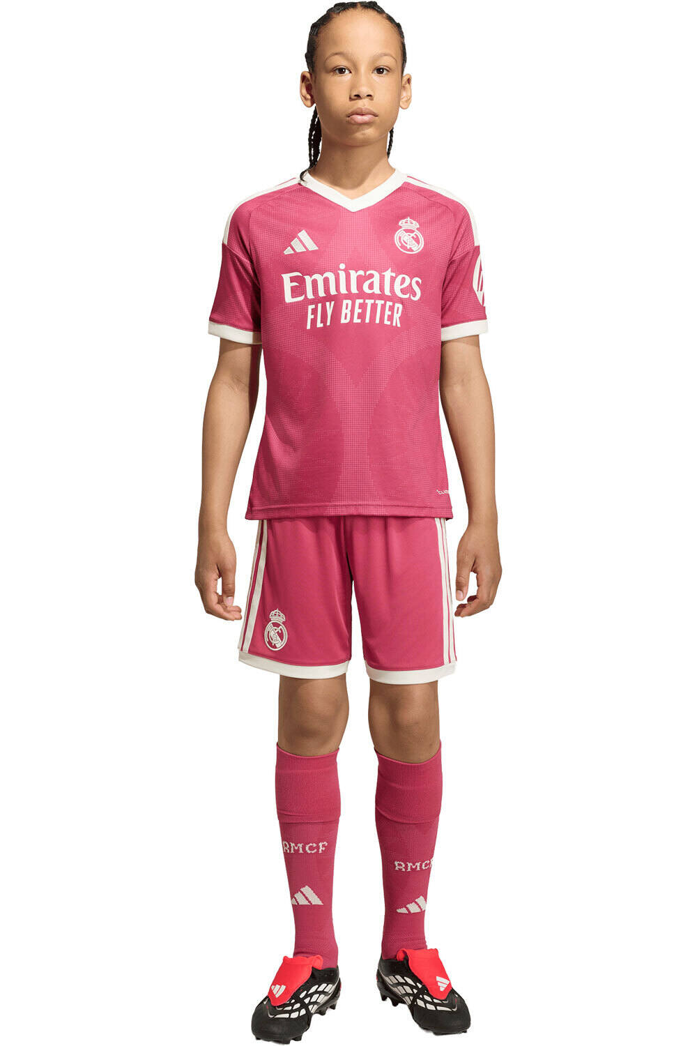 adidas equipación fútbol niño R.MADRID 27 3 Y KIT vista frontal