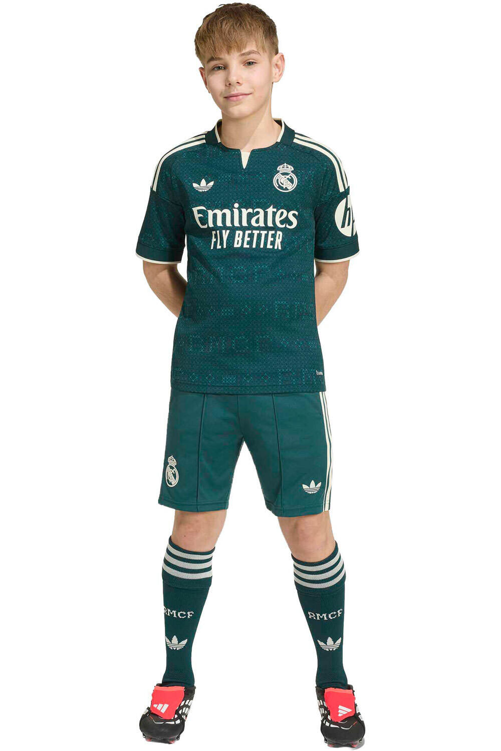 adidas equipación fútbol niño R.MADRID 27 A Y KIT vista frontal