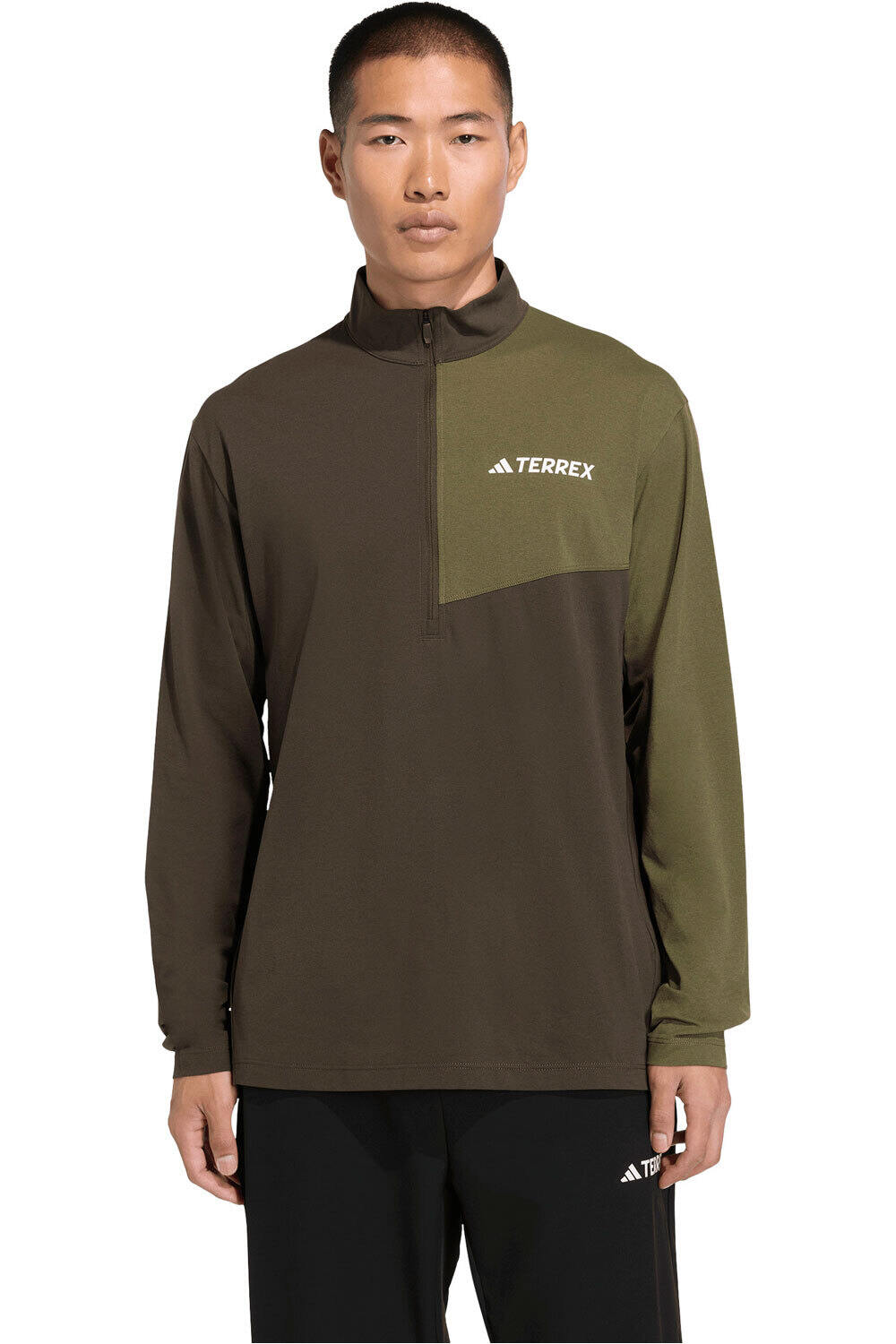 adidas forro polar hombre MT HALFZ LS TEE vista frontal