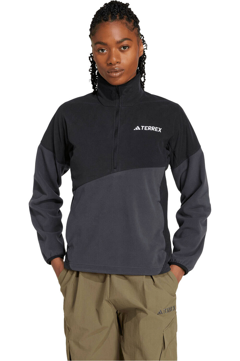 adidas forro polar mujer ANORAK TERREX MULTI CLIMAWARM FLEECE vista frontal