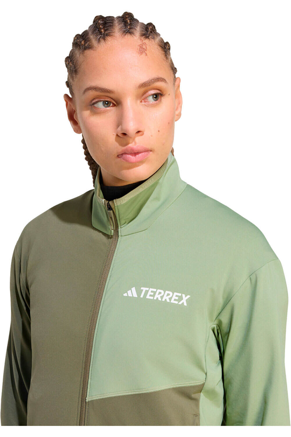 adidas forro polar mujer W MT CW T FZ FL vista detalle