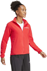 adidas forro polar mujer W MT ESS FZ FL vista detalle