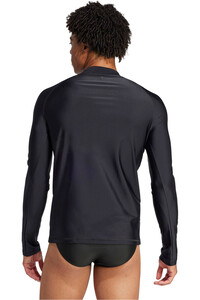 adidas lycra surf manga larga hombre manga larga Rash Guard vista trasera