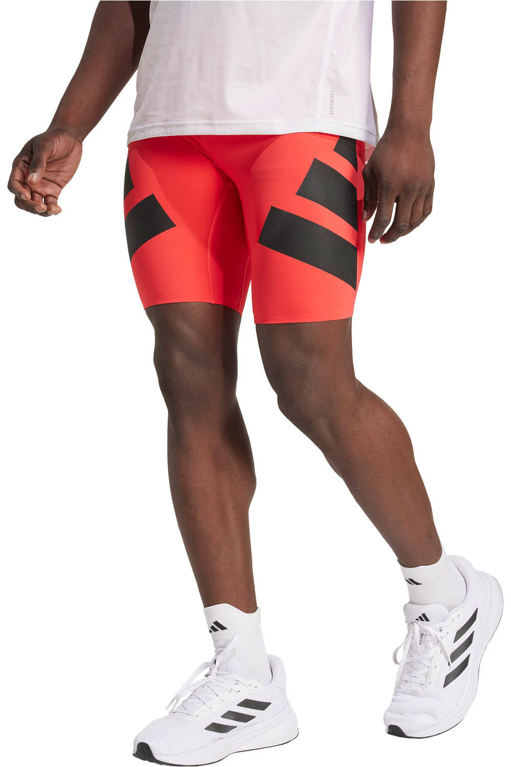 adidas malla corta running hombre Adizero Road to Records Short Leggings vista frontal