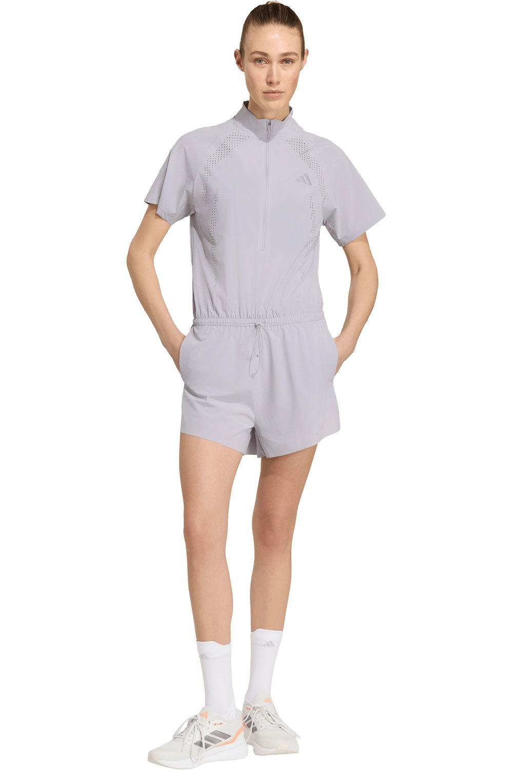 adidas malla corta running mujer adi365 HYBO J W vista frontal