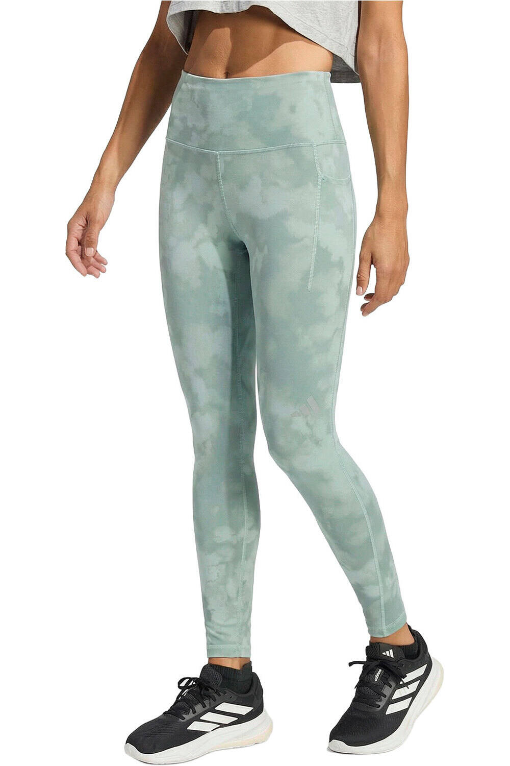 adidas malla larga running mujer 7/8 ADI365 CLIMACOOL AOP vista frontal