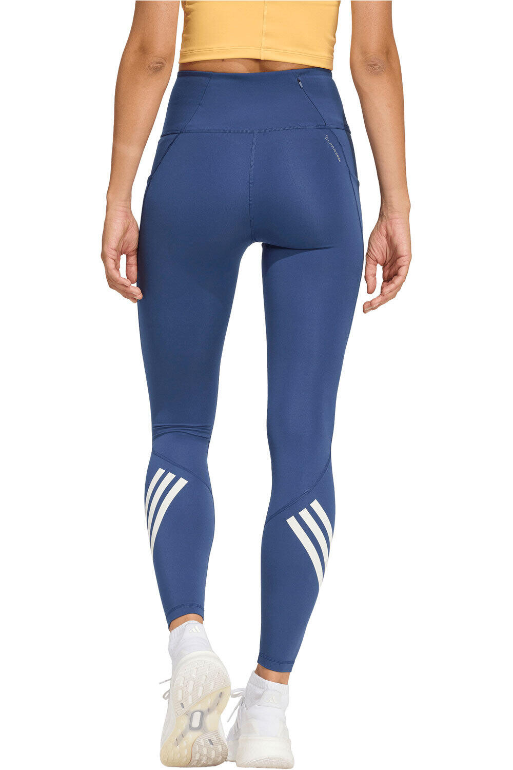 adidas malla larga running mujer CLIMACOOL ADI365 3 BANDAS vista trasera