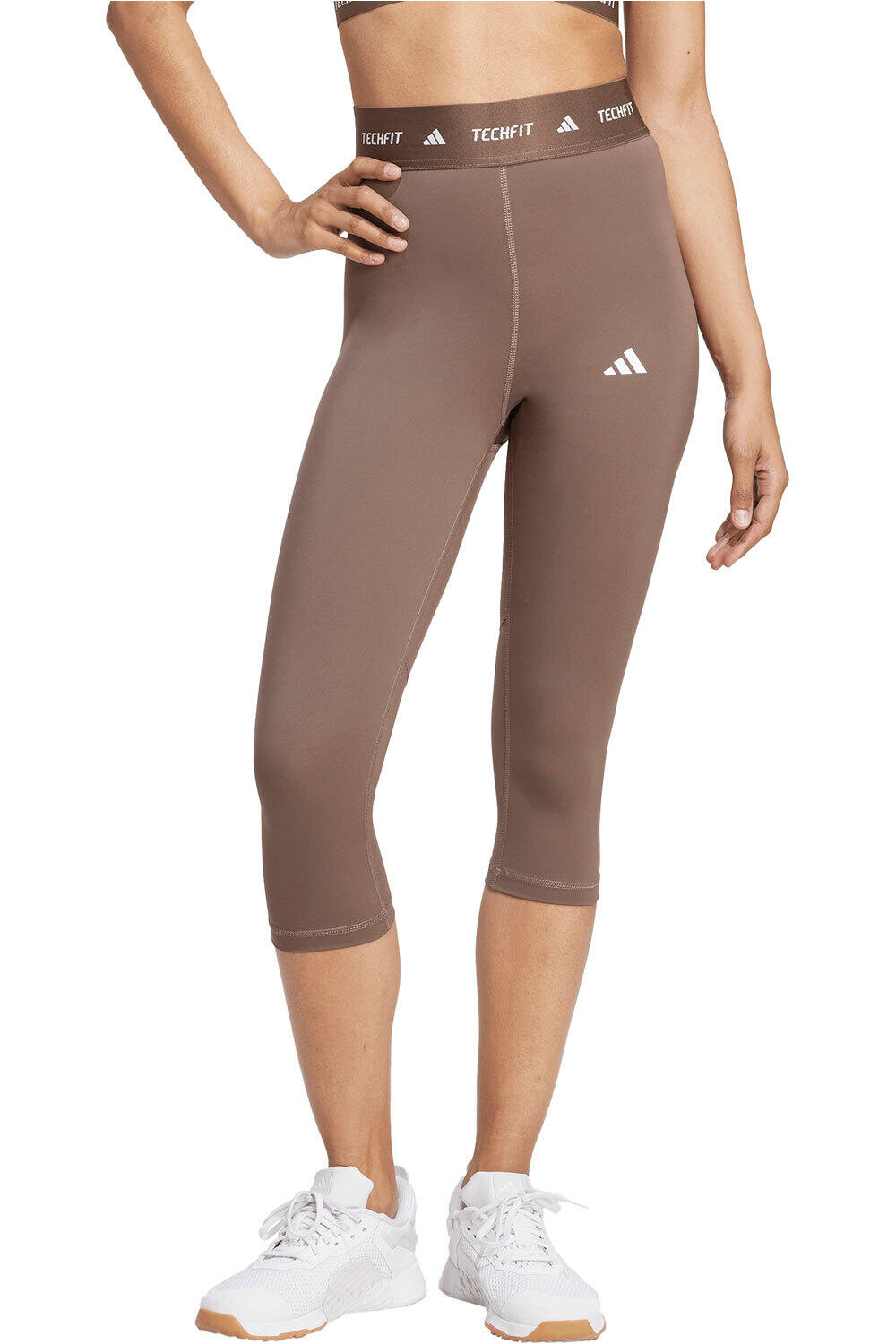 adidas mallas piratas fitness mujer TECHFIT CAPRI vista frontal