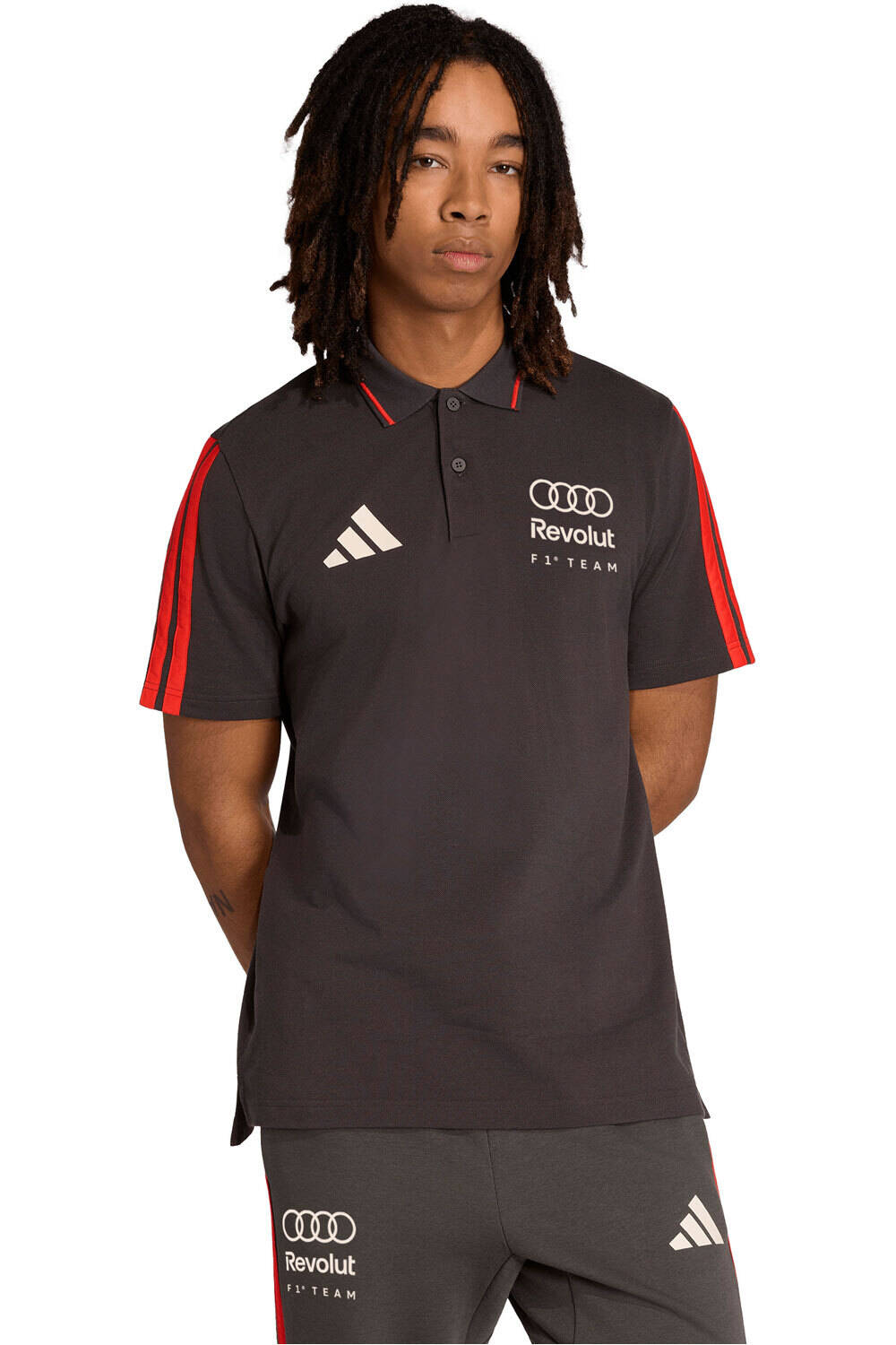 ADIDAS MOTOR polo manga corta hombre AU DNA P SS M vista frontal