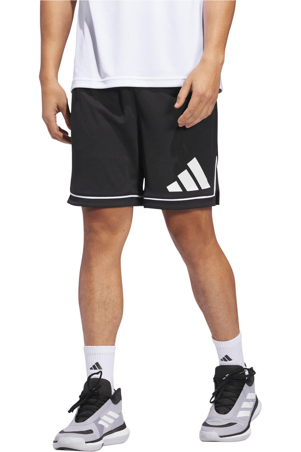 adidas pantalón baloncesto BADGE OF SPORT vista frontal